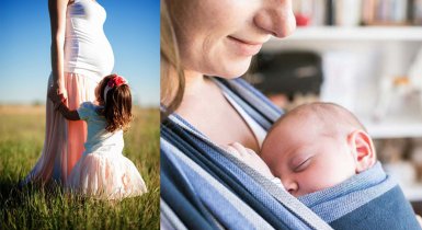 Tragen von Kindern während der Schwangerschaft