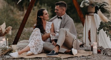 Barfußhochzeit, elegant und komfortabel