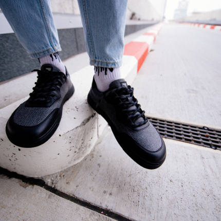 Barefoot sneakers Barebarics Kudos - Svart & Grå