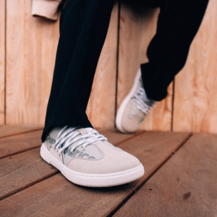 Barefoot Sneakers Barebarics - Vibe - Grey & White