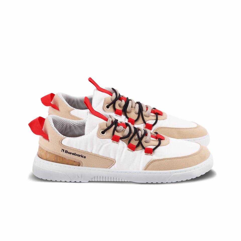 Barefoot Sneakers Barebarics Revive - Beige & White