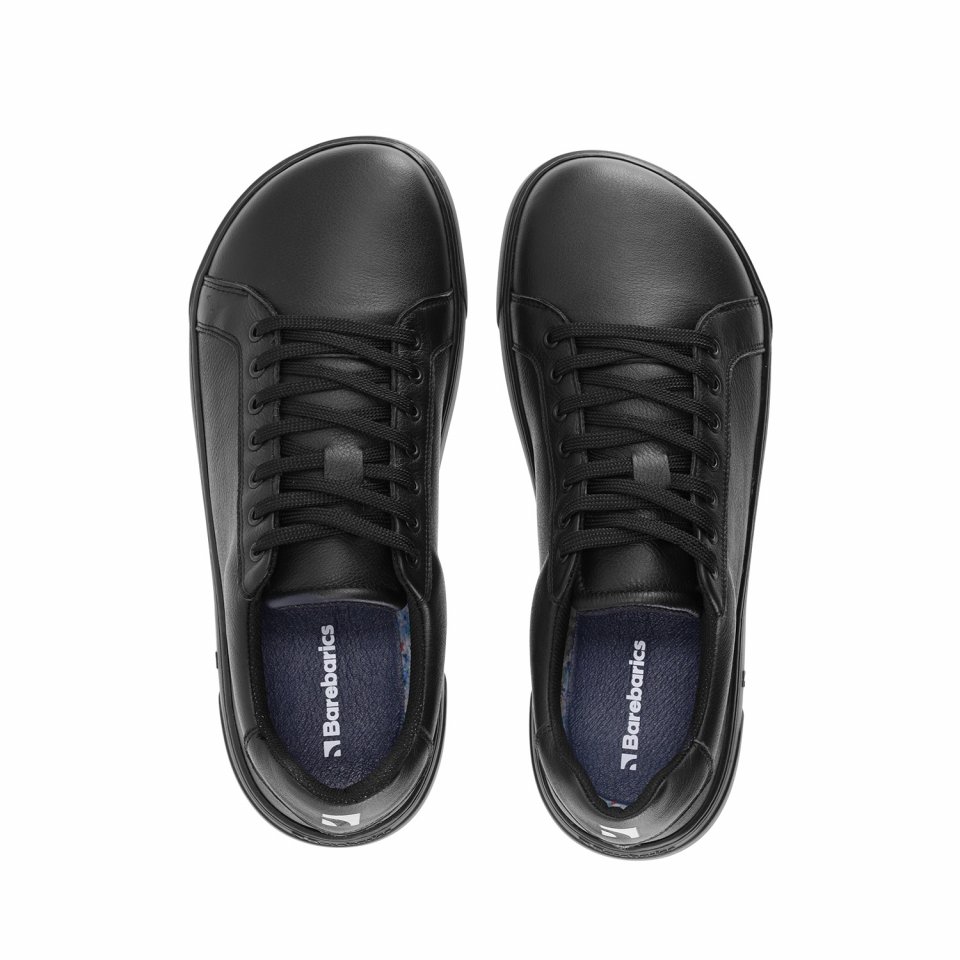 Barefoot Sneakers Barebarics Zoom - All Black - Leather