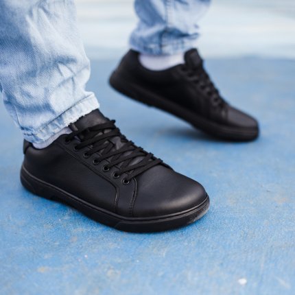 Barefoot sneakers Barebarics Zoom - All Black - Läder