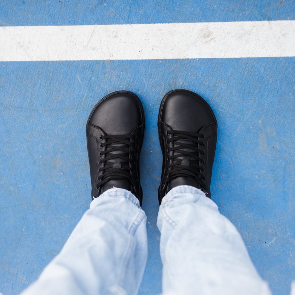 Barefoot Sneakers Barebarics Zoom - All Black - Leather