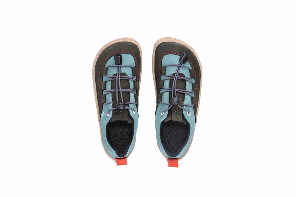 Dziecięce trampki barefoot Xplorer - Olive Black & Sage Green