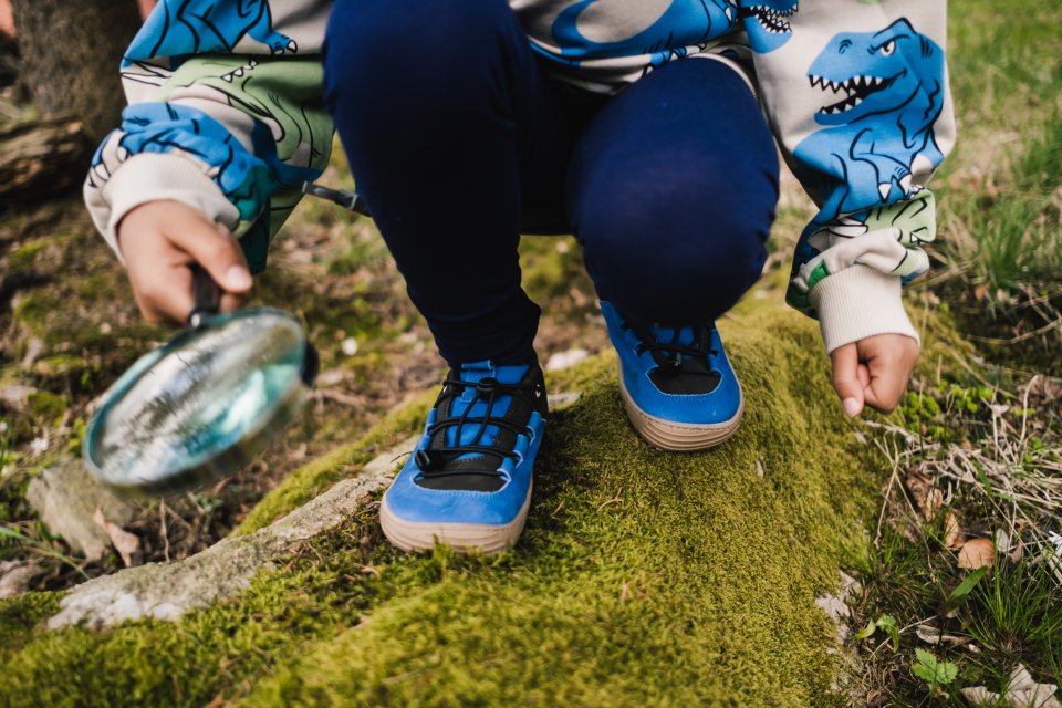 Kinder Barfuß Sneakers Be Lenka Xplorer - Blue & Olive Black