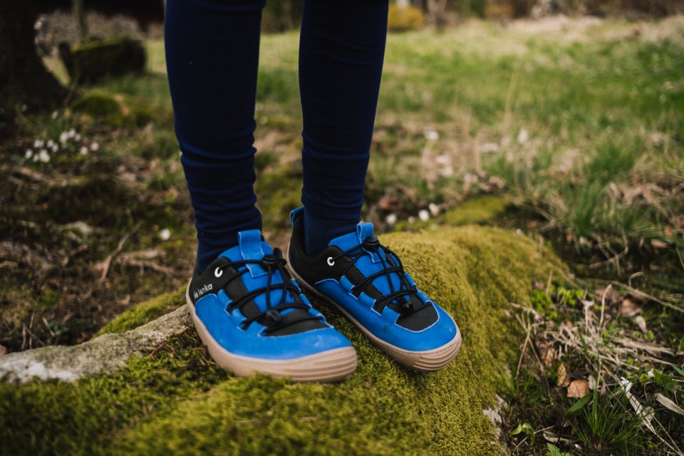 Kinder Barfuß Sneakers Be Lenka Xplorer - Blue & Olive Black