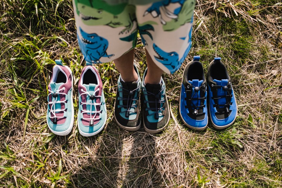 Kinder Barfuß Sneakers Be Lenka Xplorer - Blue & Olive Black