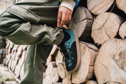 Dziecięce trampki barefoot Xplorer - Olive Black & Sage Green