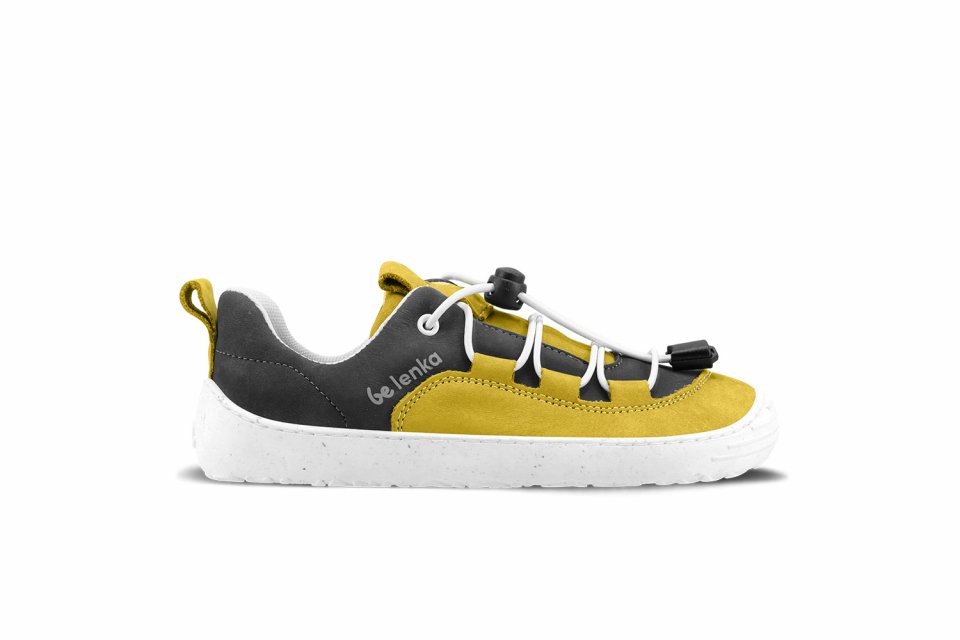 Dziecięce trampki barefoot Xplorer - Yellow & Olive Black
