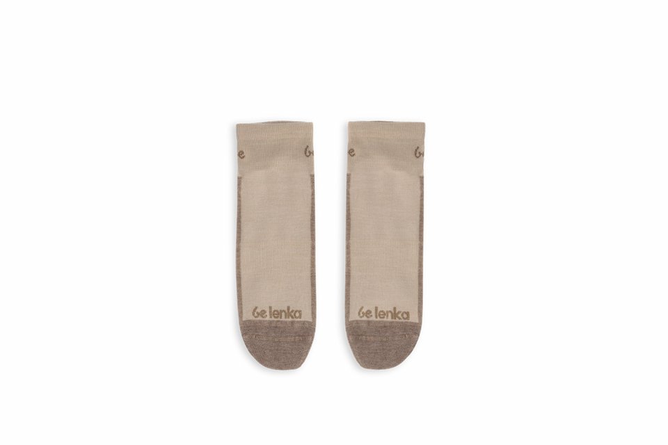 Barefoot Socks Be Lenka - Crew - Merino Wool – Beige - 3 pack