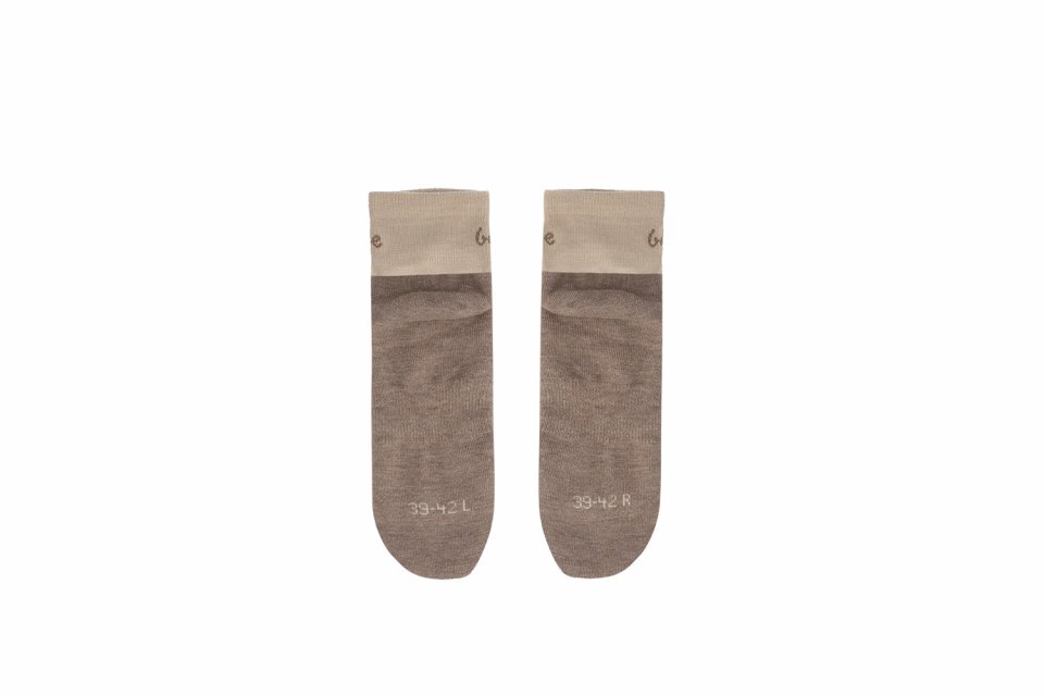 Barefoot Socks Be Lenka - Crew - Merino Wool – Beige - 3 pack