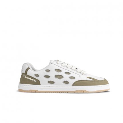 Barfota sneakers Barebarics Fusion - White & Army Brown