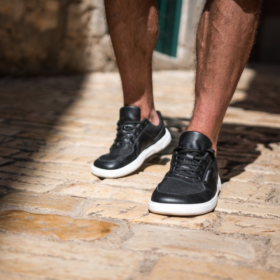 Barefoot Sneakers Barebarics Bravo - Black & White