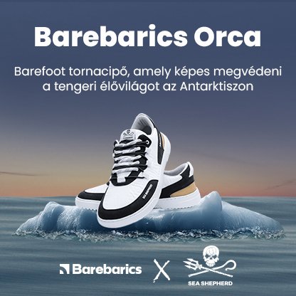 Méret 46 | Barefoot tornacipő Barebarics Revive X Sea Shepherd - Orca | Be Lenka