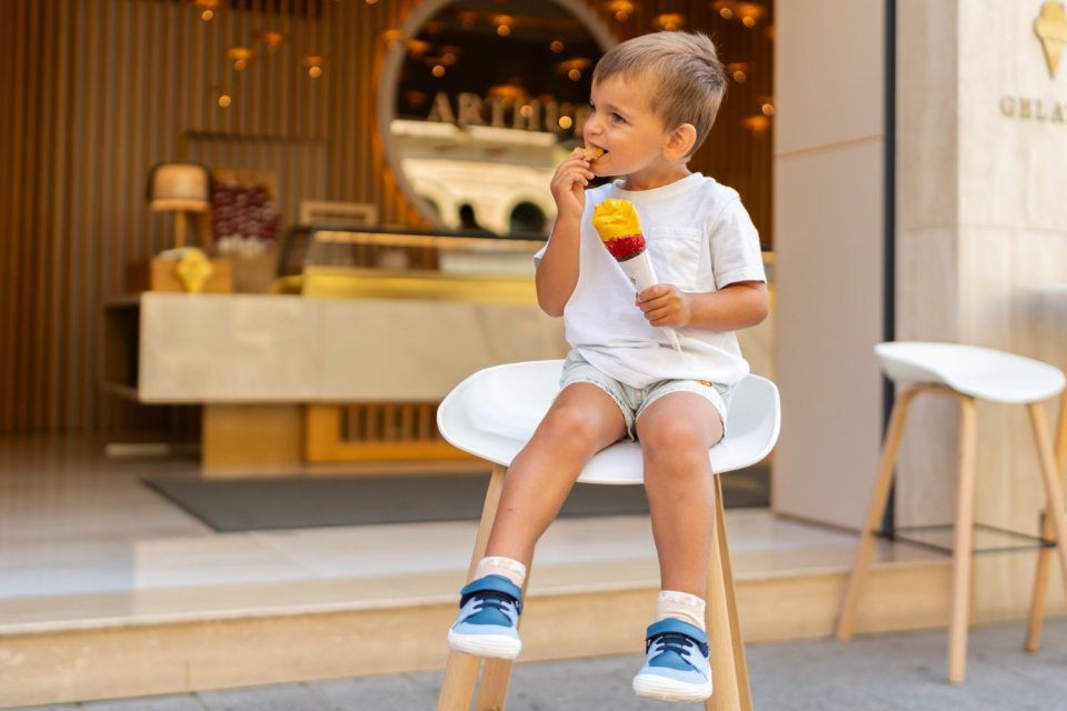 Dziecięce trampki barefoot Be Lenka Gelato - Blue