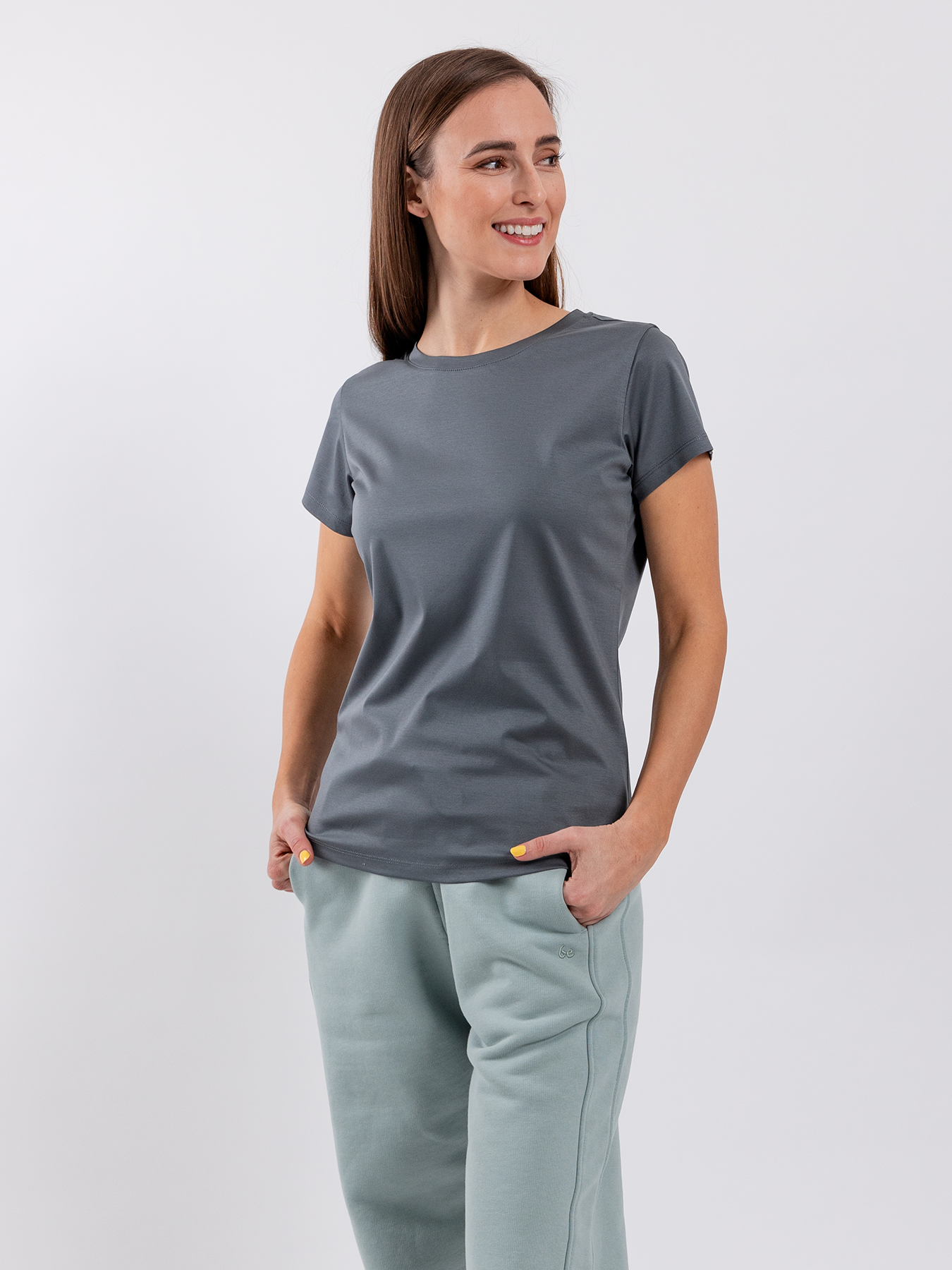 Women's Round Neck t-shirt Be Lenka Essentials - Grey