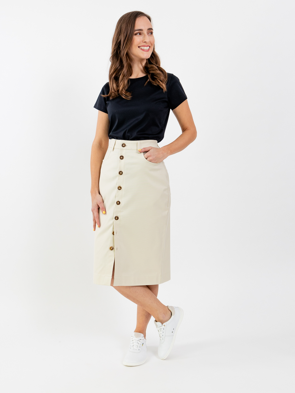 Women's Midi Skirt Be Lenka Essentials - Creme