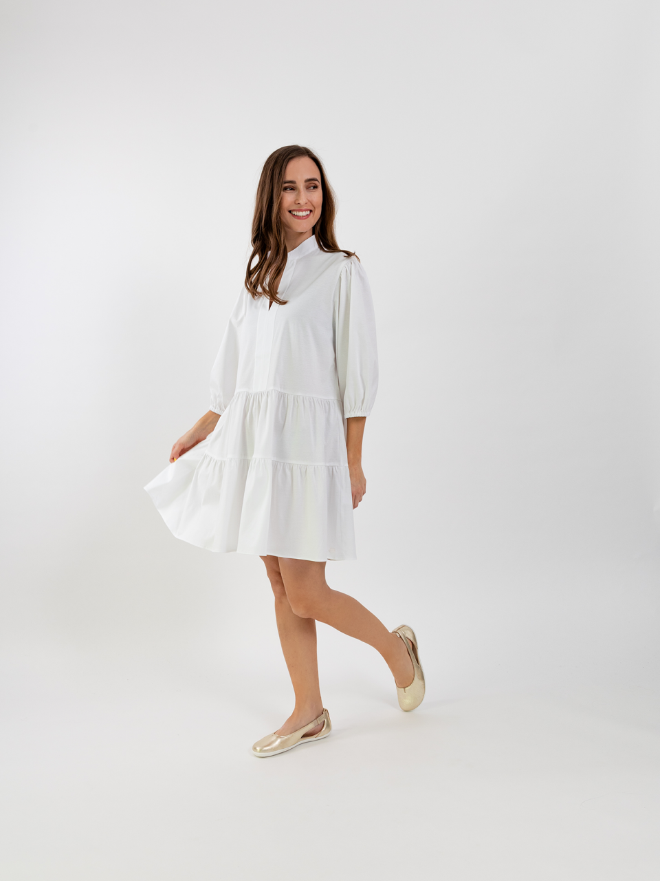 Damen Hemdblusenkleid Be Lenka Essentials - White