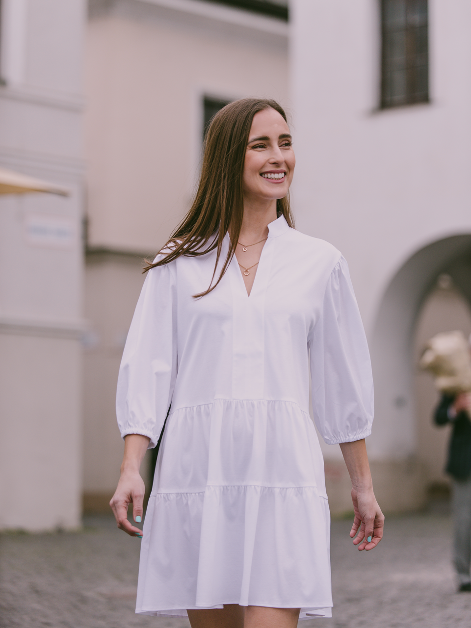 Damen Hemdblusenkleid Be Lenka Essentials - White
