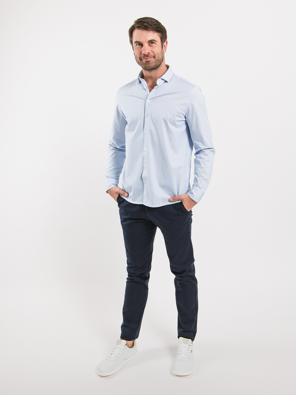 Men’s Shirt Regular Be Lenka Essentials - Blue and White