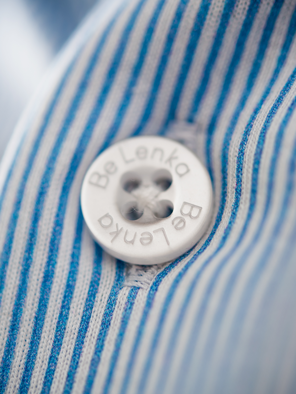 Men’s Shirt Slim Be Lenka Essentials - Blue and White