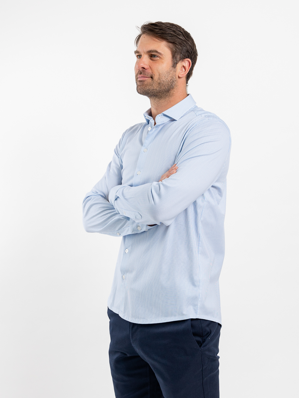 Men’s Shirt Slim Be Lenka Essentials - Blue and White