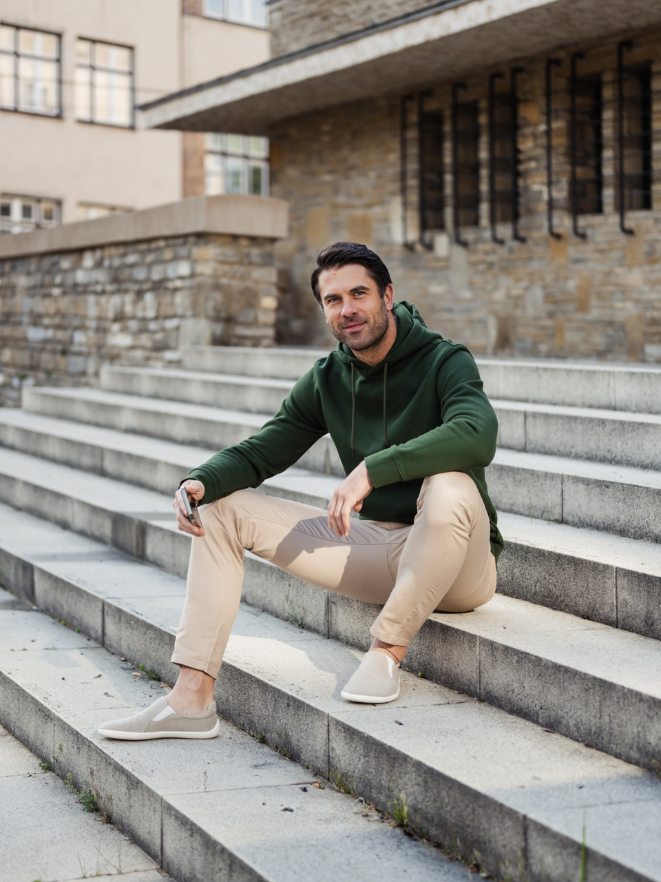 Men’s Hoodie Be Lenka Essentials - Dark Green
