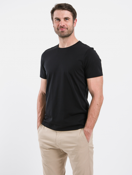 Herren T-Shirt mit Rundhalsausschnitt Be Lenka Essentials - Jet Black