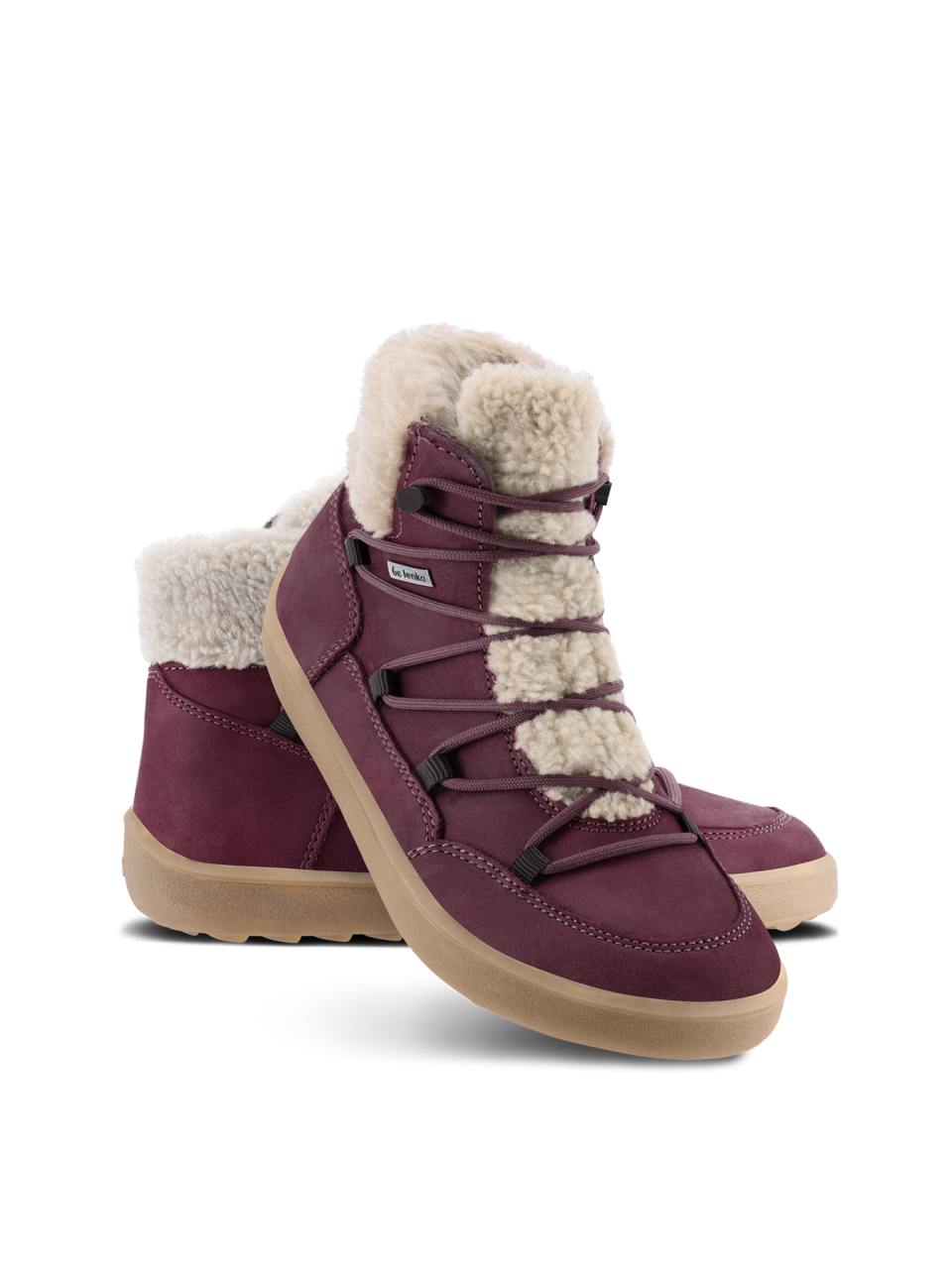 Winter Barefoot Boots Be Lenka Bliss - Burgundy Red
