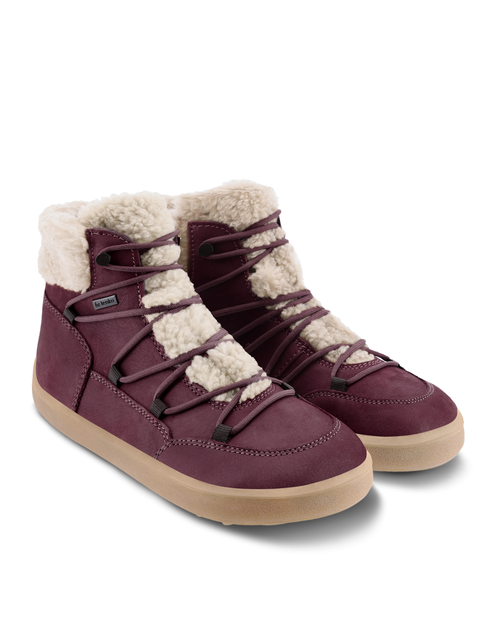 Winter Barefoot Boots Be Lenka Bliss - Burgundy Red