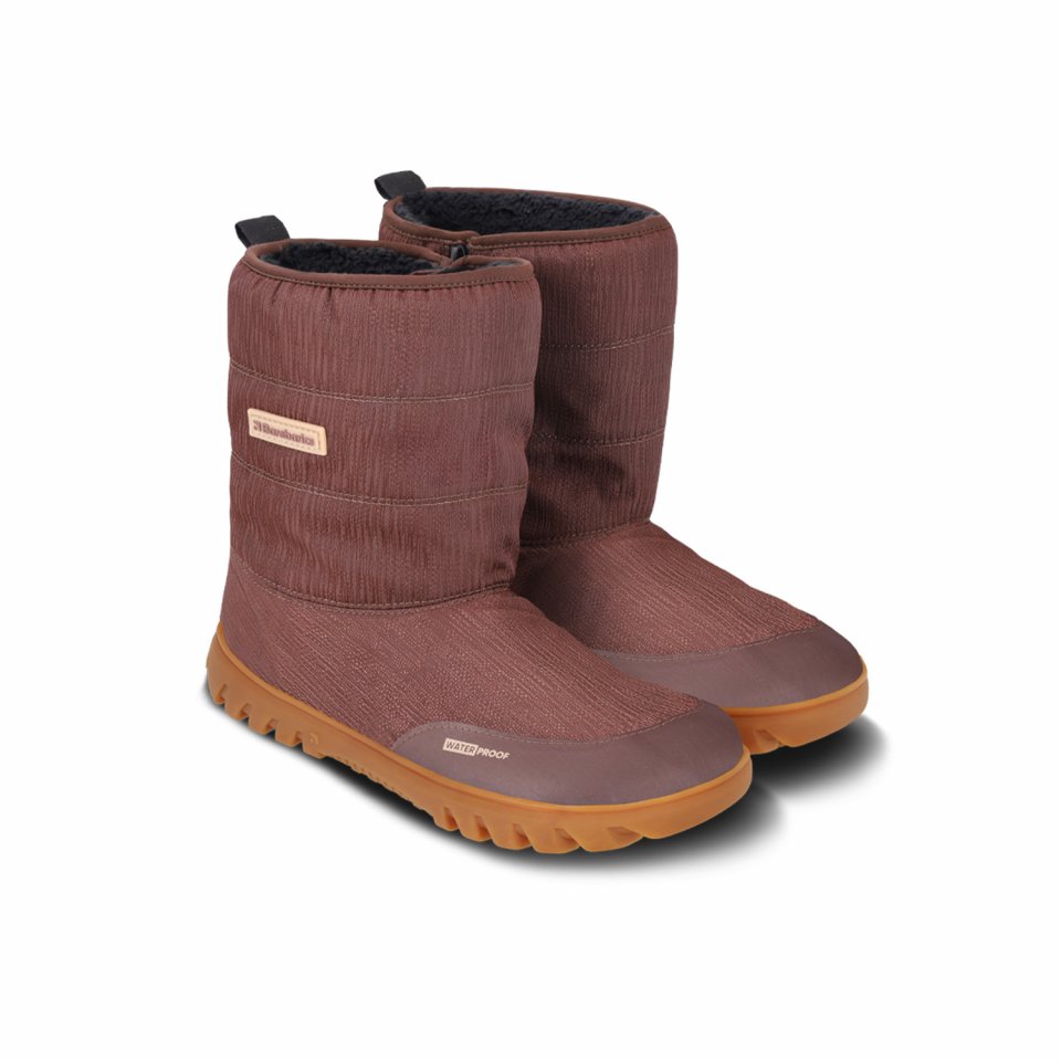 Zimowe buty barefoot Barebarics PolarStride - Copper Brown