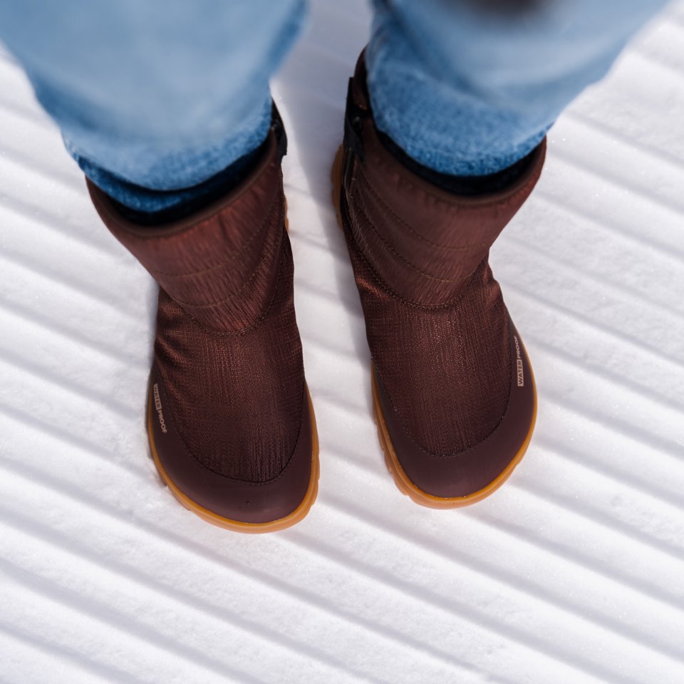 Zimowe buty barefoot Barebarics PolarStride - Copper Brown