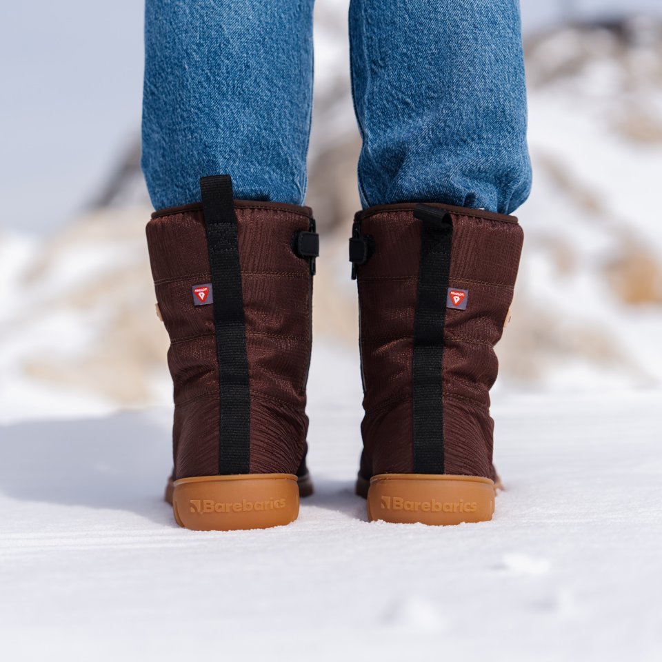 Zimowe buty barefoot Barebarics PolarStride - Copper Brown