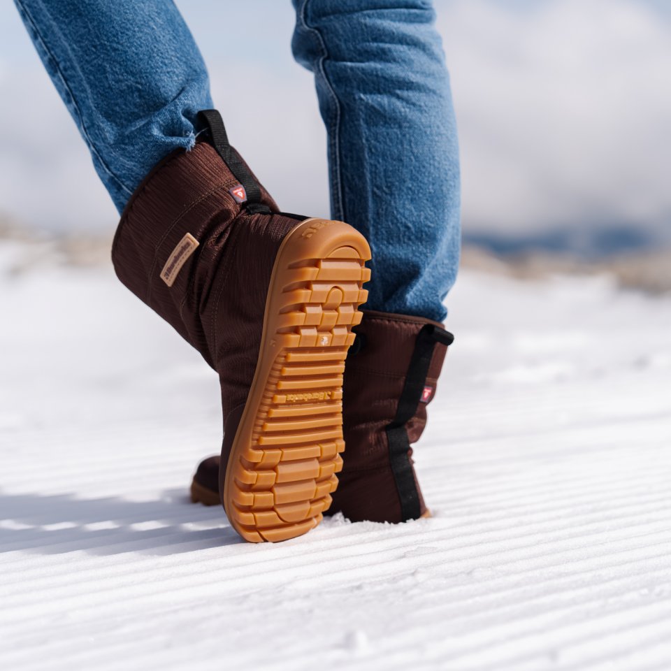 Zimowe buty barefoot Barebarics PolarStride - Copper Brown