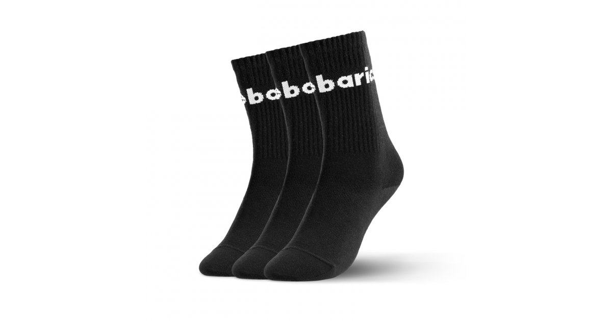 Barebarics Barebarics - Barefoot Socks - Crew - Black - Big logo - 3 pack photo 2