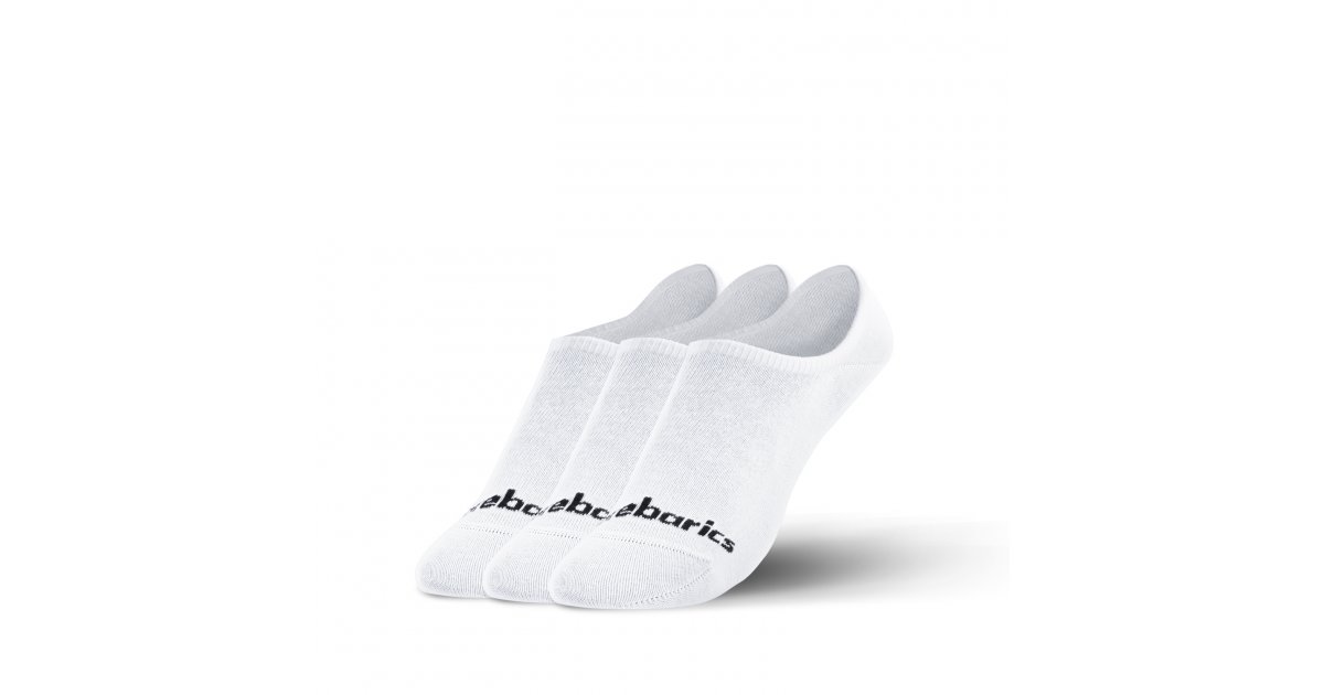 Barebarics Barebarics - Barefoot Socks - No-Show - White - 3 pack photo 2