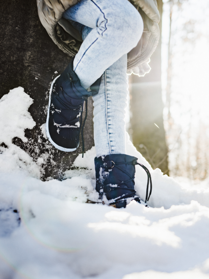 Detské zimné barefoot topánky Be Lenka Snowfox Kids 2.0 - Dark & Light Blue