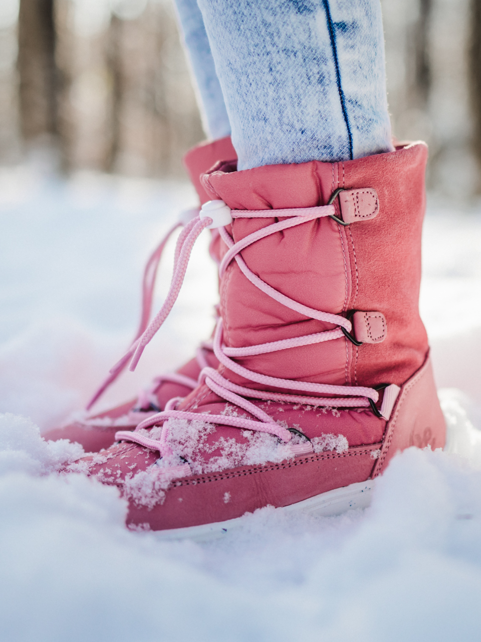 Kinder Winter Barfußschuhe Be Lenka Snowfox Kids 2.0 - Rose Pink