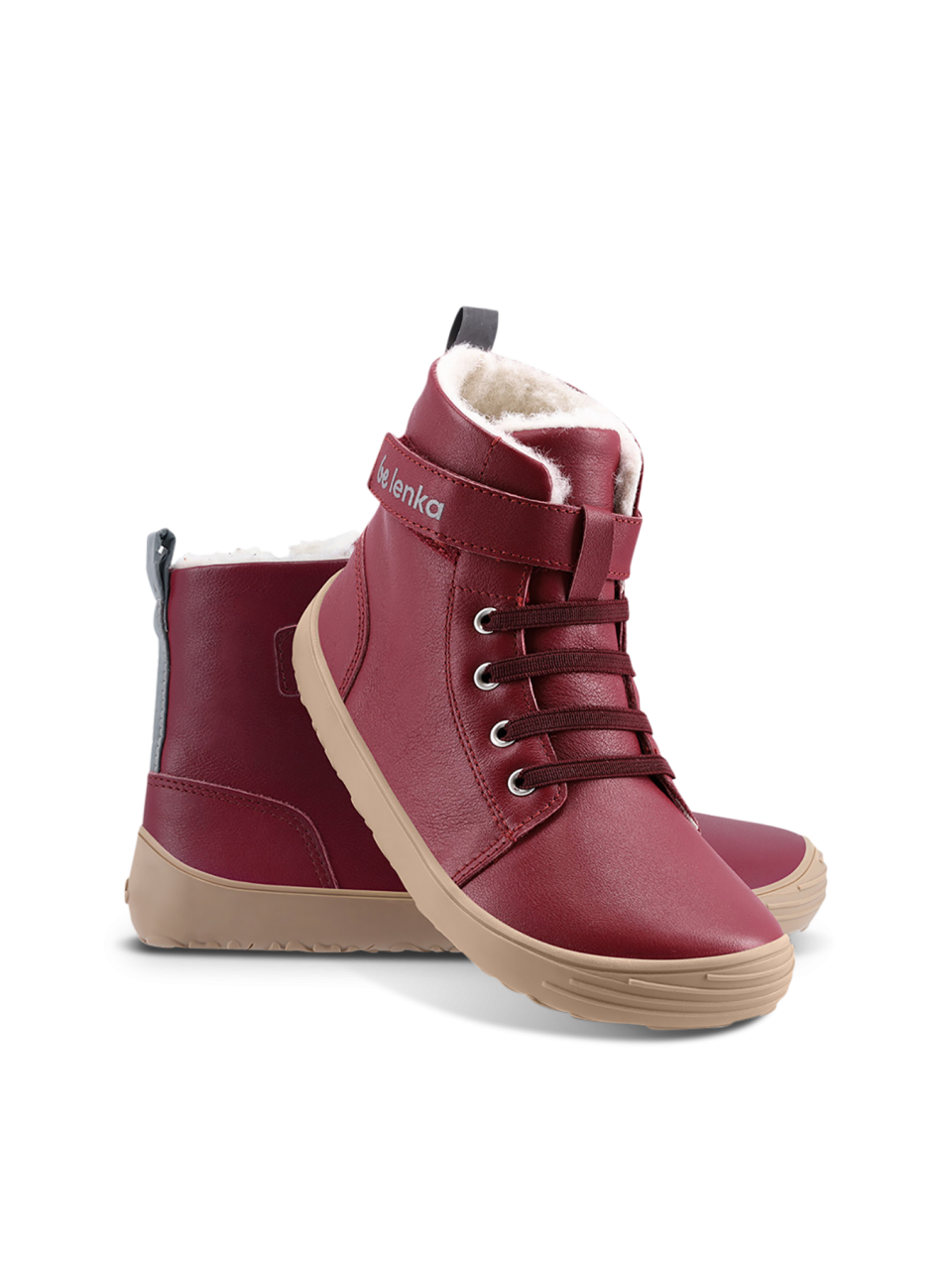 Kinder Winter Barfußschuhe Be Lenka Winter Kids - Dark Cherry Red