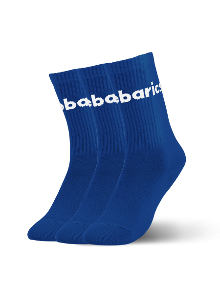 Barebarics - Barefoot Ponožky - Crew - Blue - Big logo - 3 pack