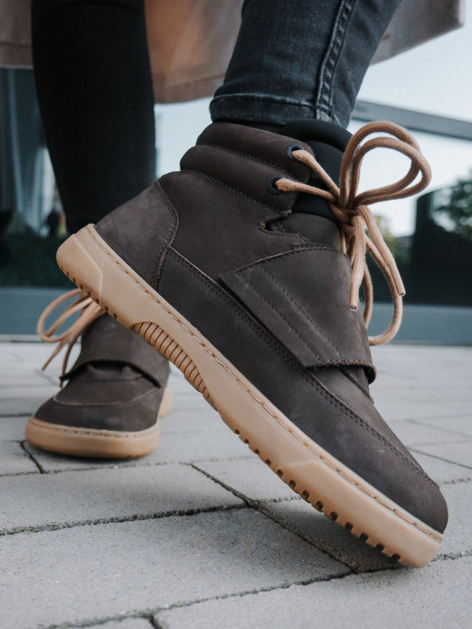 Barefoot Sneakers Barebarics Blizzard - Dark Chocolate Brown