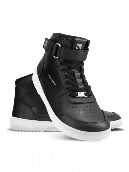 Barefoot Sneakers Barebarics Zing - High Top - Black & White - Leather