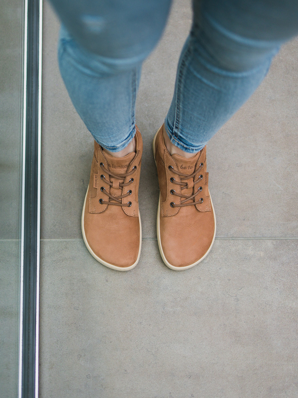 Barfußschuhe Be Lenka Synergy - Cognac & Beige