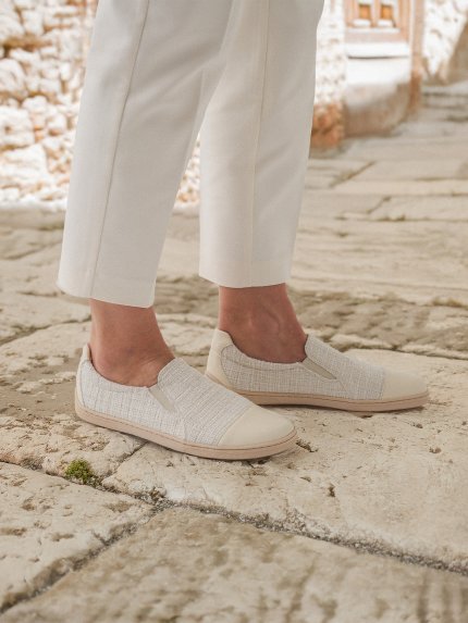 Barefoot slip-on calzado Be Lenka Breeze - Ivory