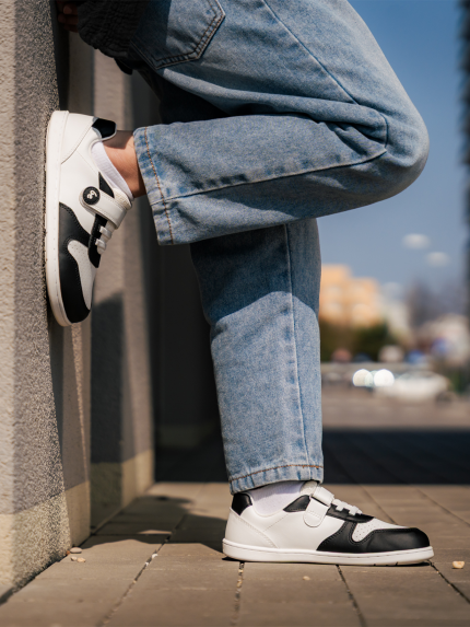 Kinder Barfuß Sneakers Be Lenka Scoot Kids - White & Black