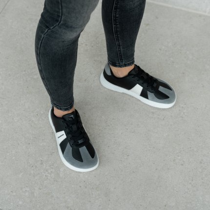 Barefoot Sneakers Barebarics Icara - Black & Dark Grey