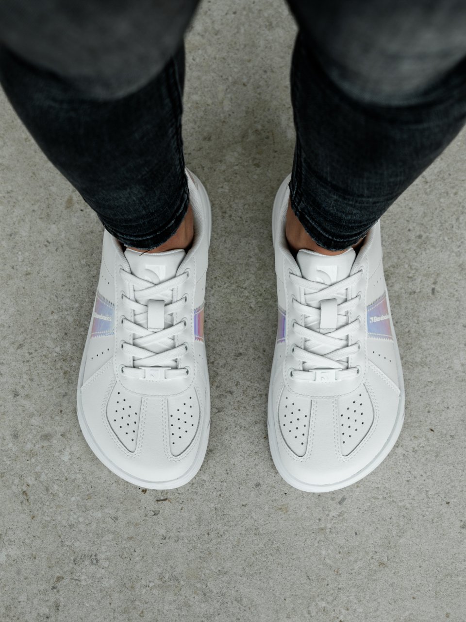 Barefoot Sneakers Barebarics Icara - White & Pastel Iridescent