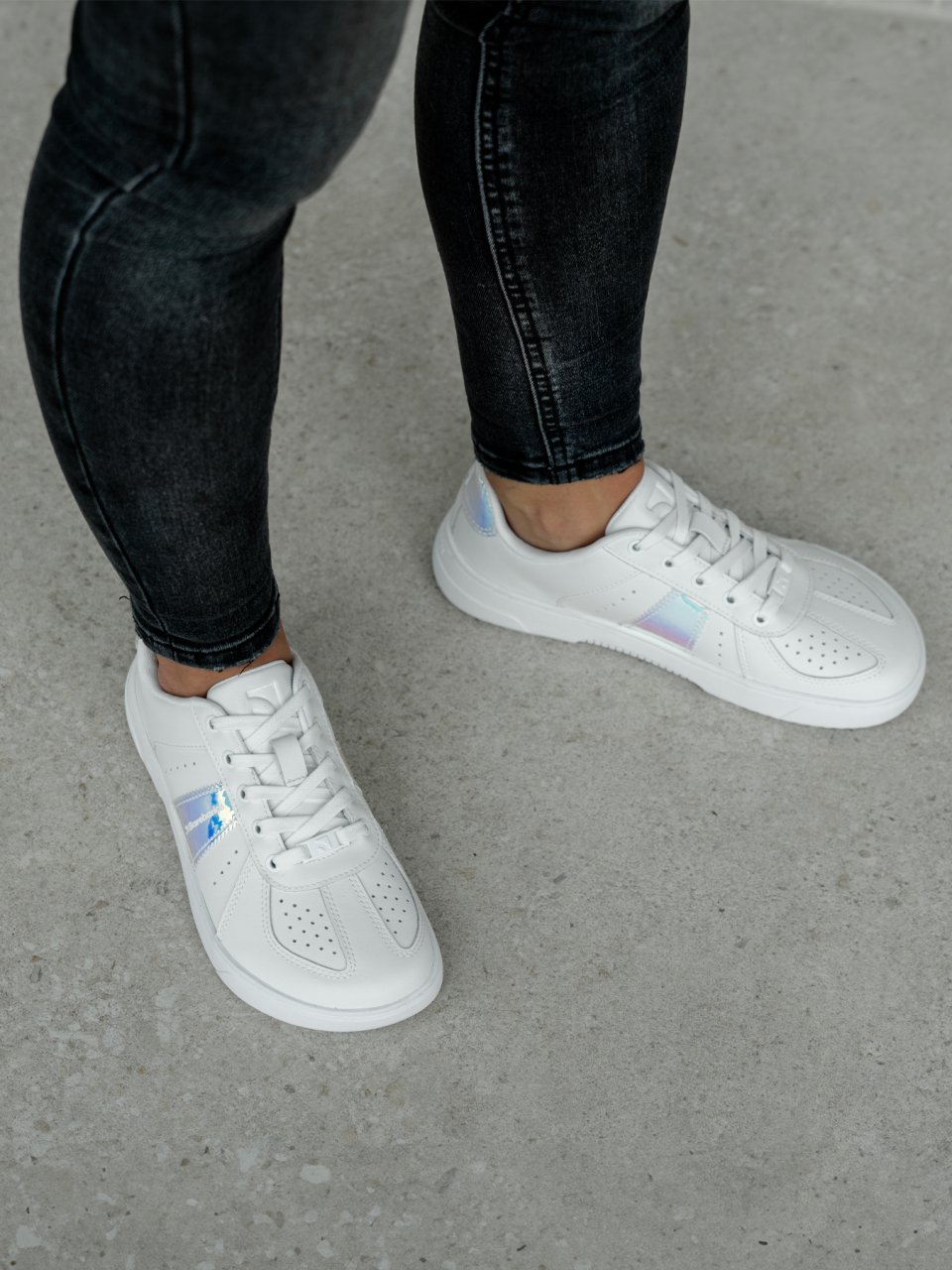 Barefoot Sneakers Barebarics Icara - White & Pastel Iridescent