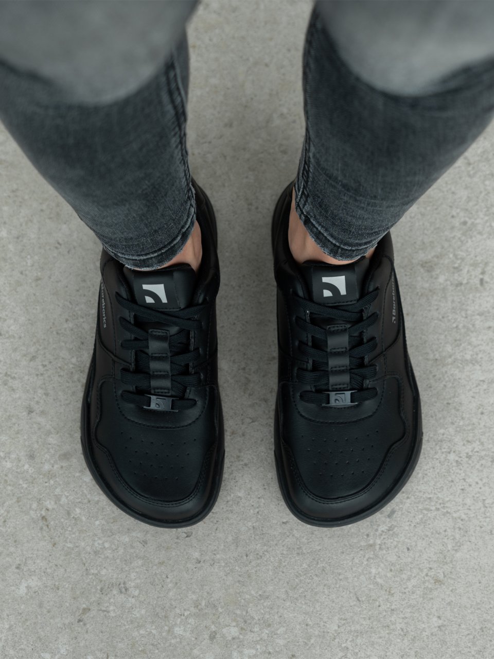Barefoot Sneakers Barebarics Zing - All Black - Leather
